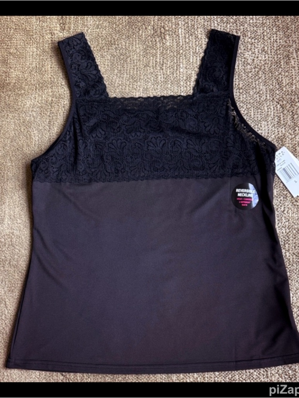 NWT - Cinema Etoile Reversible Deep Black Cami - Sz L